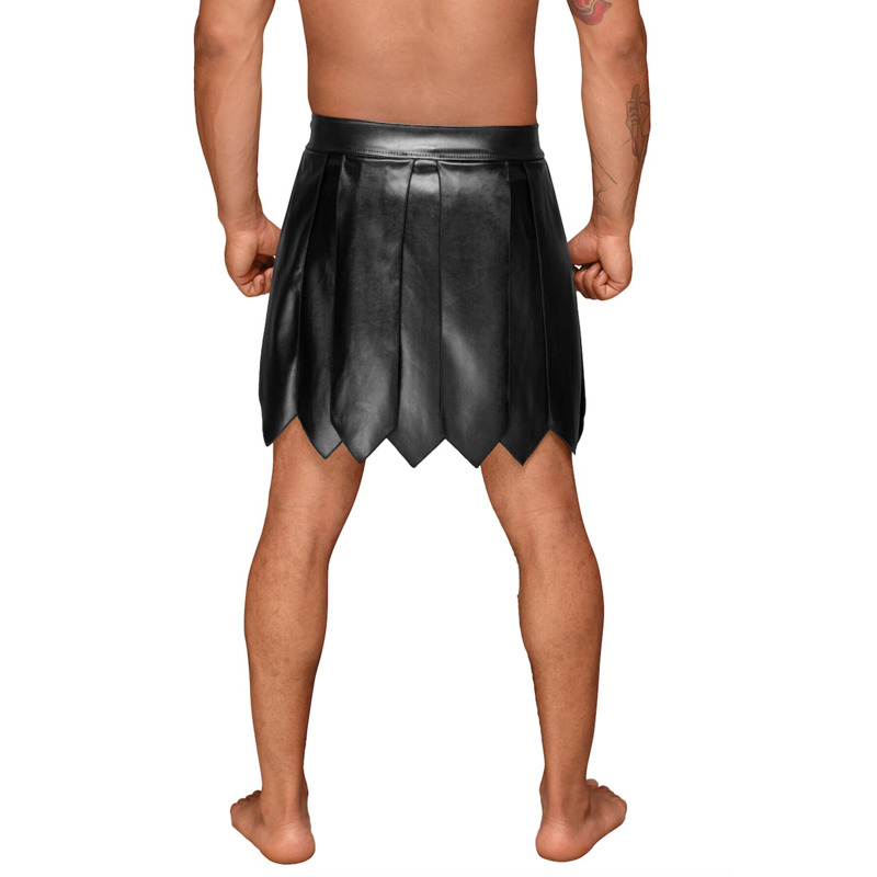 Мужская юбка гладиатора Noir Handmade H053 Eco leather men's gladiator skirt - L
