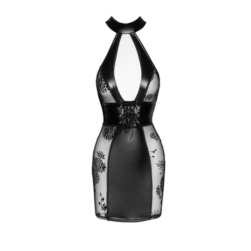 Платье Noir Handmade F238 Short tulle dress with powerwetlook inserts - 3XL
