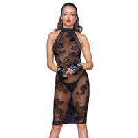 (SALE) Платье Noir Handmade F240 Midi tulle dress with velvet straps - S