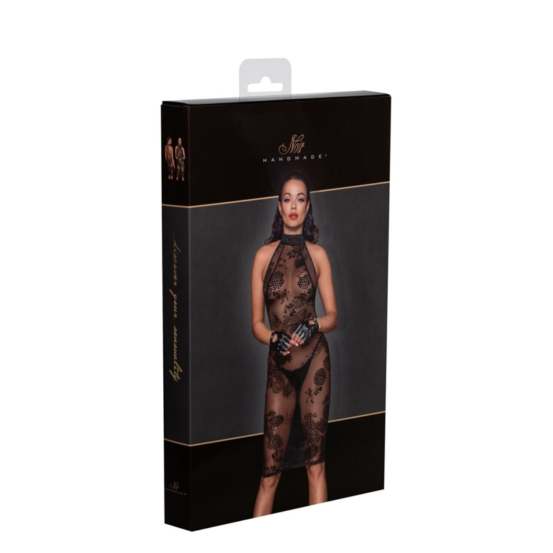 (SALE) Платье Noir Handmade F240 Midi tulle dress with velvet straps - M