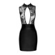 (SALE) Платье Noir Handmade F241 Short dress with powerwetlook skirt and tulle top - S