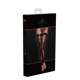 (SALE) Чулки Noir Handmade F243 Tulle stockings with patterned flock embroidery - M