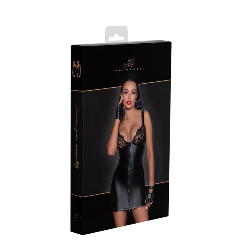(SALE) Платье Noir Handmade F254 Powerwetlook mini-dress - S