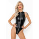 (SALE) Боди Noir Handmade F294 Powerwetlook bodysuit with front zipper - L