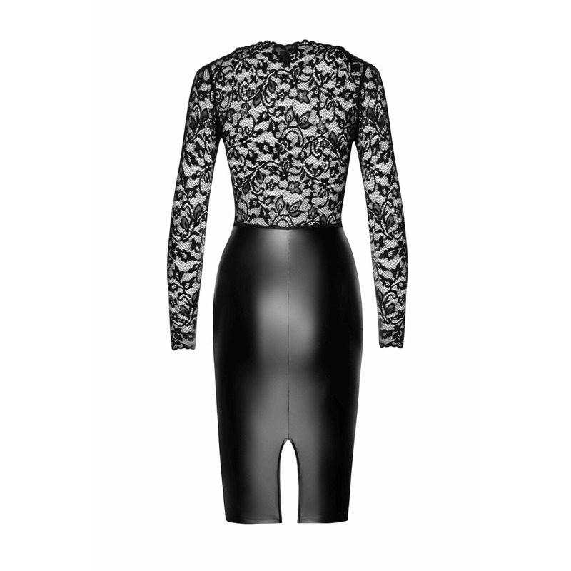 Платье Noir Handmade F295 Euphoria lace and wetlook midi dress - 3XL