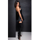 Платье Noir Handmade F308 Dreamer wetlook corset mini dress with front zipper - 3XL