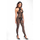 Бодистокинг Noir Handmade F315 Ego flocked mesh halter catsuit - 3XL