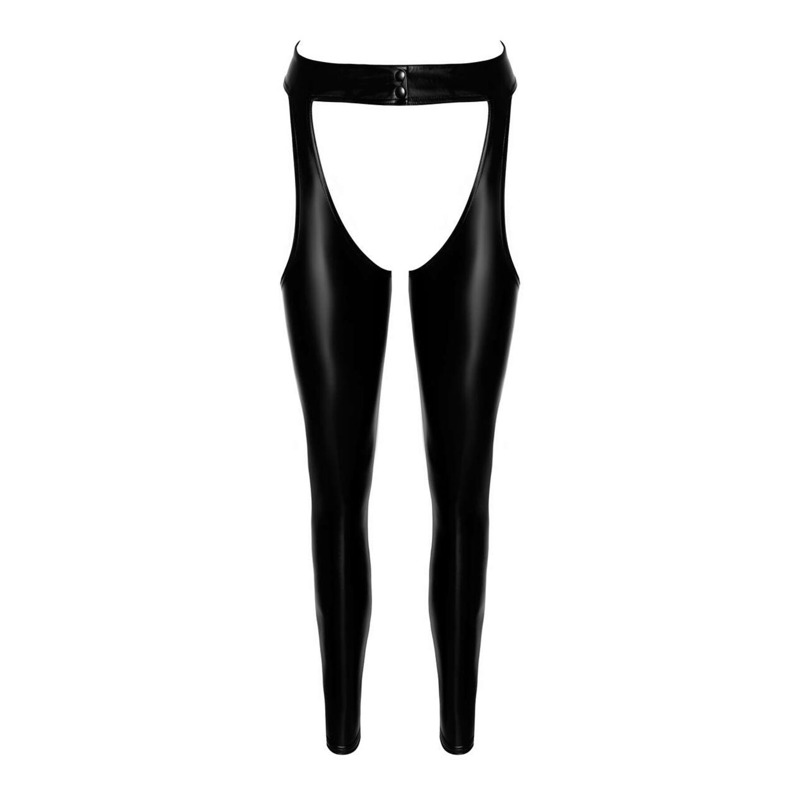 Леггинсы с открытыми бедрами Noir Handmade F323 Rebel wetlook chaps - S