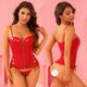 Корсет JSY «Сочная Карен» с мокрым эффектом One Size, корсет, трусики