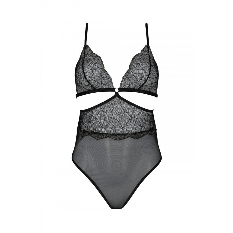 Боди Passion AMBERLY BODY black, XXL/XXXL, открытая спина, низ стринги