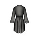 Пеньюар Passion AMBERLY PEIGNOIR black, L/XL, пояс в комплекте