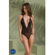 Боди Passion DROSERA BODY black, S/M, высокие вырезы, верх на завязках