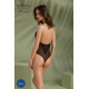 Боди Passion DROSERA BODY black, S/M, высокие вырезы, верх на завязках