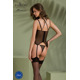 Корсет Passion DROSERA CORSET black, L/XL, с креплениями для чулок, трусики в комплекте