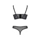 Комплект Passion DROSERA SET black, L/XL, сетка+кружево, бюстье и трусики танга