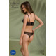 Комплект Passion DROSERA SET black S/M, сетка+кружево, бюстье и трусики танга