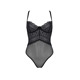 Боди Passion KERRIA BODY black, L/XL, с высокими вырезами и верхом балконет