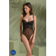 Боди Passion KERRIA BODY black, L/XL, с высокими вырезами и верхом балконет