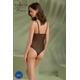 Боди Passion KERRIA BODY black, L/XL, с высокими вырезами и верхом балконет