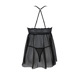 Пеньюар Passion KERRIA CHEMISE black, XXL/XXXL, кружевной верх, трусики в комплекте