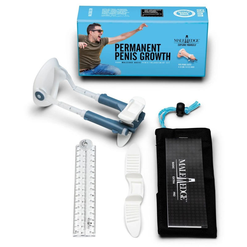 Экстендер для увеличения члена Male Edge Basic, ремешковый, масса всего 65 г, прочный пластик