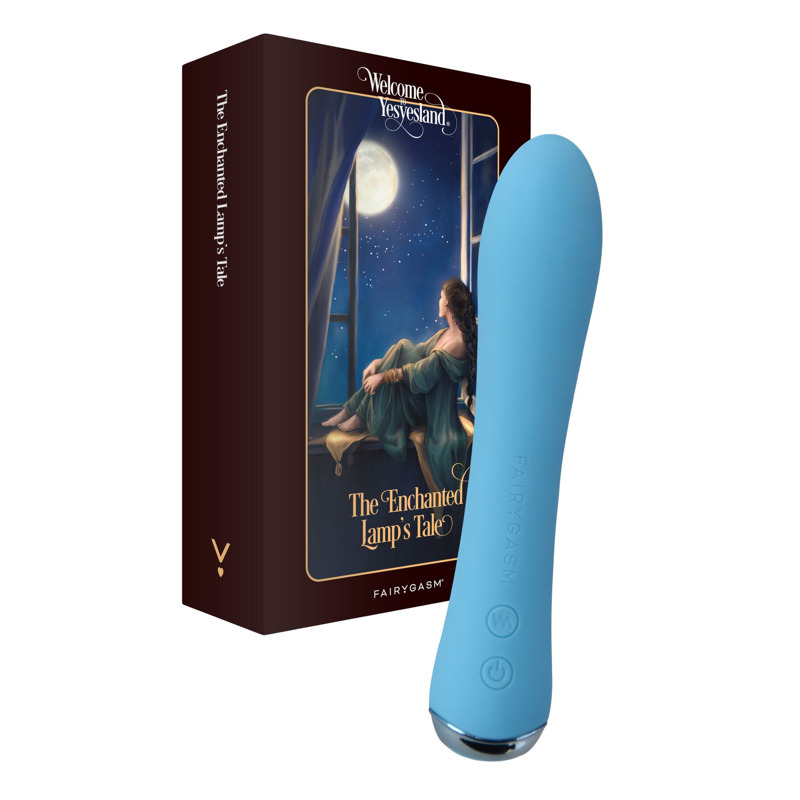 Вибратор с подогревом FairyGasm WowGenie blue, подогрев до 42 °C