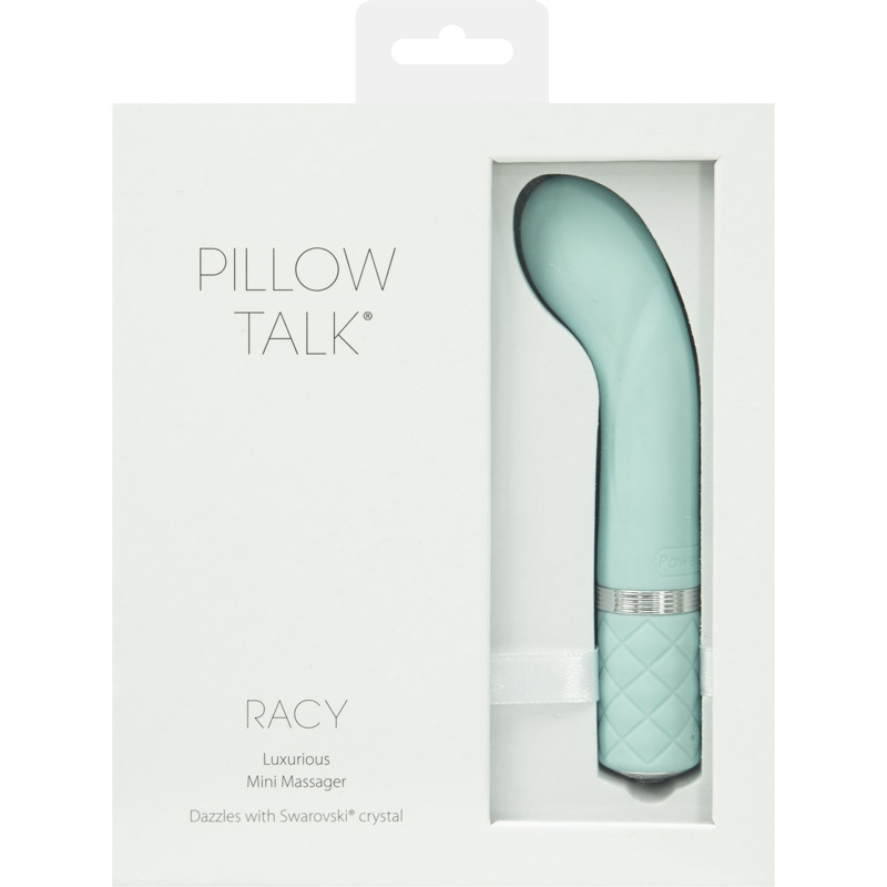 Роскошный вибратор Pillow Talk - Racy Teal с кристаллом Сваровски для точки G, подарочная упаковка