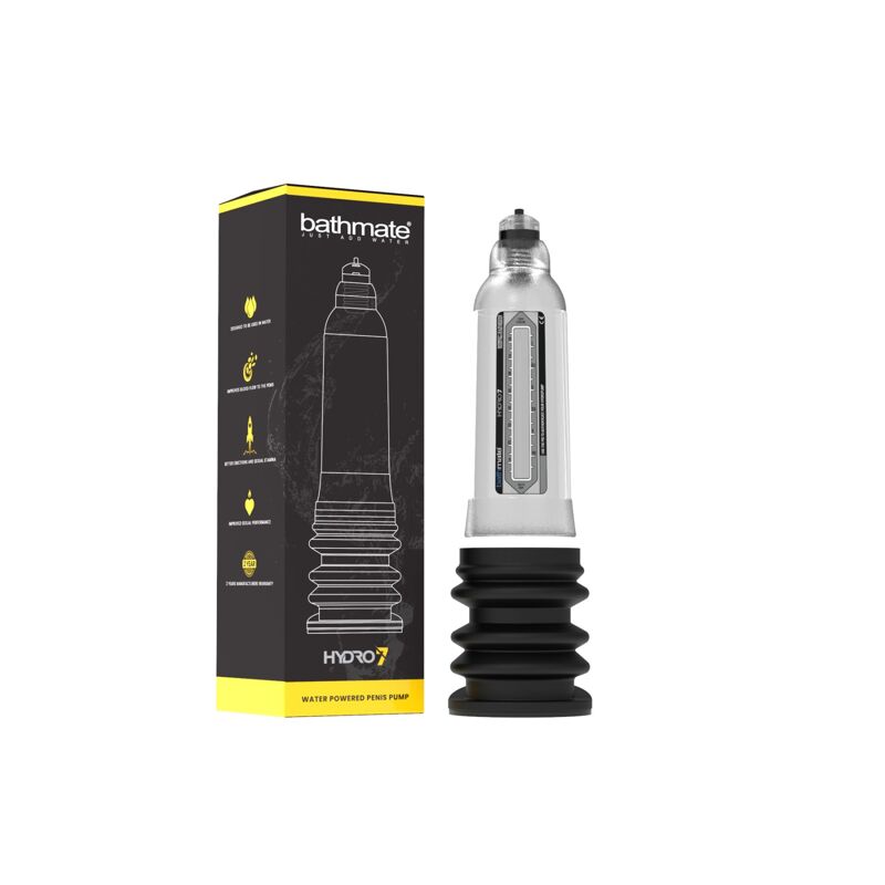 Гідропомпа Bathmate Hydro 7 Clear, для члена довжиною от 12,5 до 18см, діаметр до 5см Гідропомпа Bathmate Hydro 7 Clear, для члена довжиною от 12,5 до 18см, діаметр до 5см