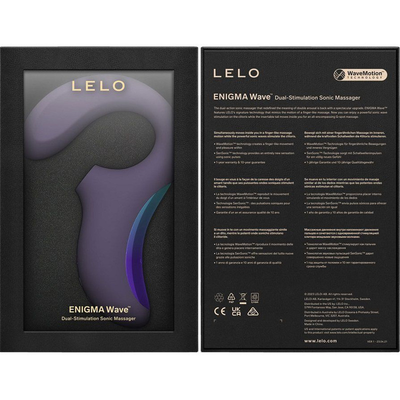 Клиторально-вагинальный звуковой стимулятор LELO Enigma WAVE Cyber Purple