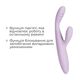 Тонкий кролик-вибратор Svakom Cici 2+ Lilac, управление со смартфона, подогрев до 38 °C