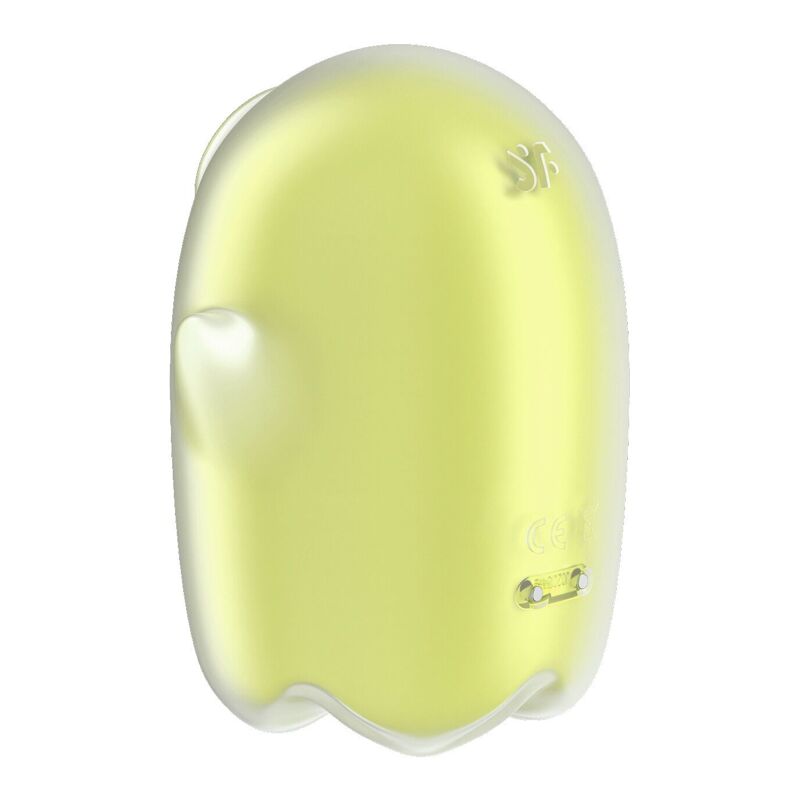 Вакуумный клиторальный стимулятор с вибрацией Satisfyer Glowing Ghost Yellow, светится в темноте