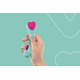Вибратор в трусики FairyGasm HeartGem green, на магните, пульт ДУ