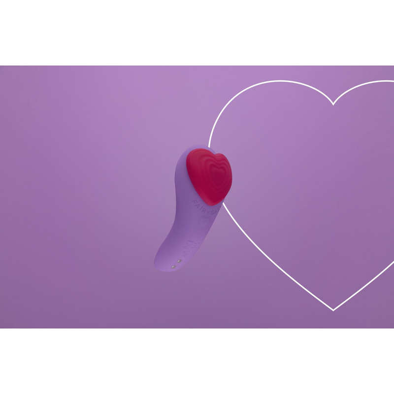 Вибратор в трусики FairyGasm HeartGem violet, на магните, пульт ДУ