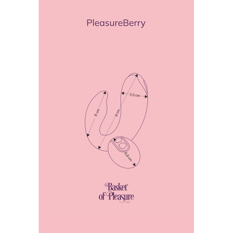Вибратор для пар FairyGasm PleasureBerry blue, зарядный кейс, пульт ДУ