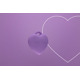 Мини-вибратор «Сердечко» FairyGasm PleasureStone violet, 9 режимов, на шнурке