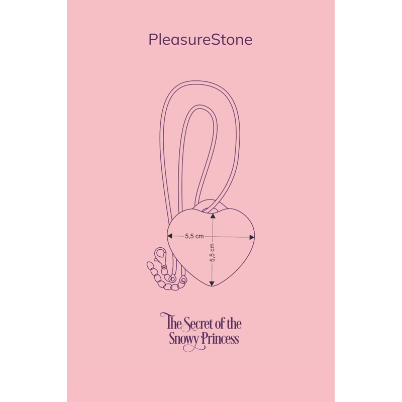 Мини-вибратор «Сердечко» FairyGasm PleasureStone violet, 9 режимов, на шнурке
