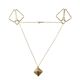 Зажимы для сосков с тяжелой подвеской LOCKINK Nipple Clamps with Heavy Pendant - Golden