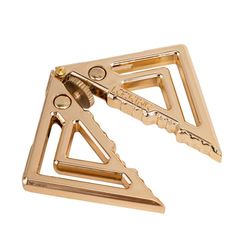 Зажимы для сосков с легкой подвеской LOCKINK Adjustable Nipple Clamps with Light Pendant - Golden