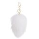 Металлическая анальная пробка Кроличий хвост LOCKINK SEVANDA White Bunny-Tail Anal Pear-shape Plug