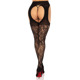 Чулки Leg Avenue Eyelet lace suspender hose Black One Size