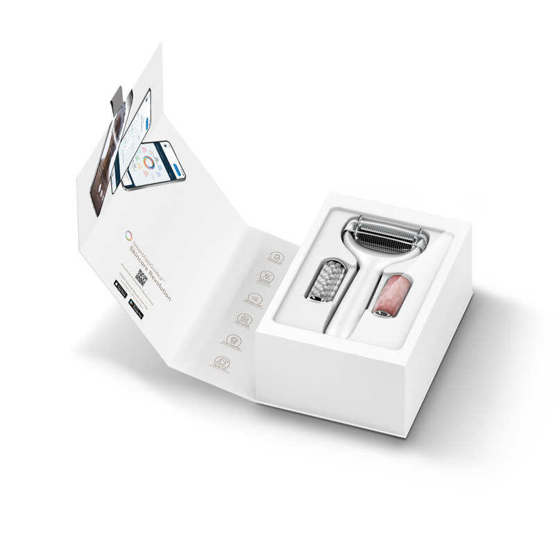 Ролер для голкової мезотерапії обличчя та тіла GESKE MicroNeedle Face&Body Roller 9в1 white