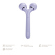 Электронный ультразвуковой ролик для лица и тела GESKE Sonic Facial&Body Roller 4в1 violet