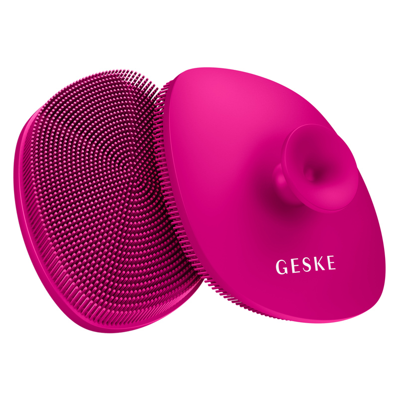 Щетка для лица GESKE Facial Brush 4в1 с держателем magenta