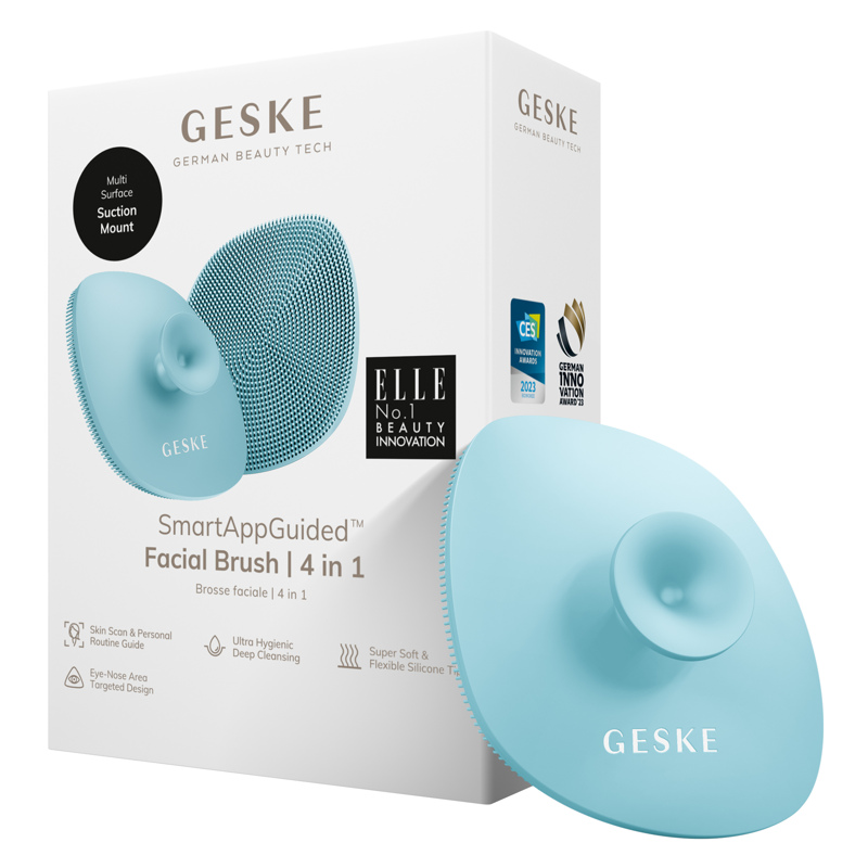 Щетка для лица GESKE Facial Brush 4в1 с держателем turquoise HB0059 Щетка для лица GESKE Facial Brush 4в1 с держателем turquoise HB0059