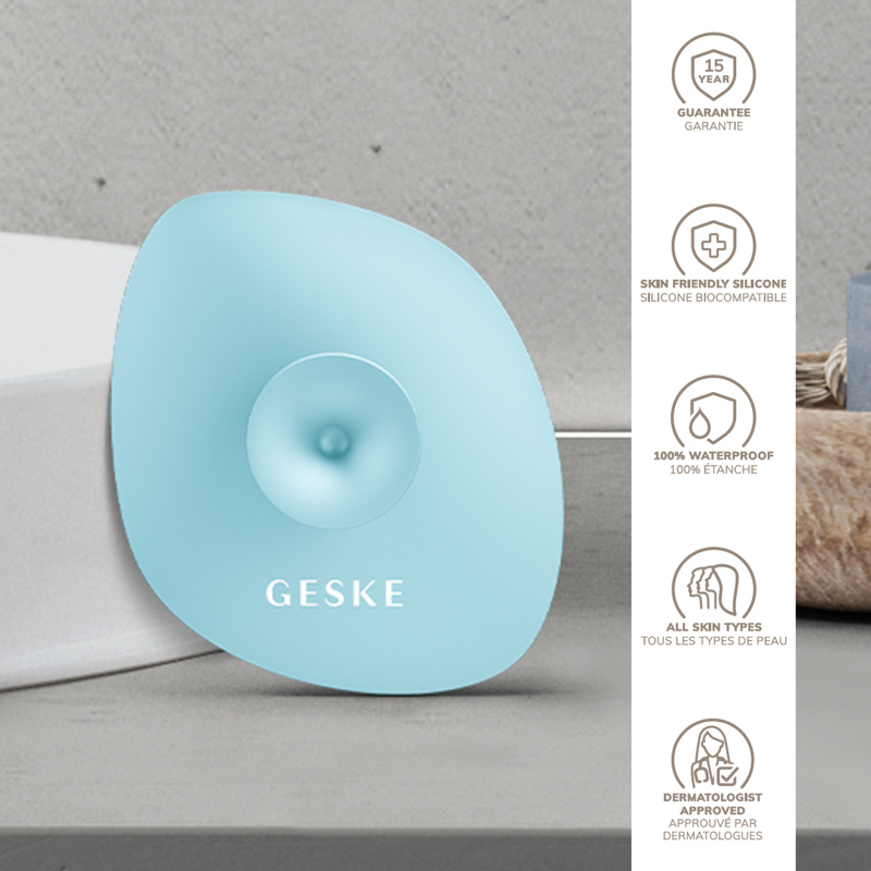Щетка для лица GESKE Facial Brush 4в1 с держателем turquoise HB0059