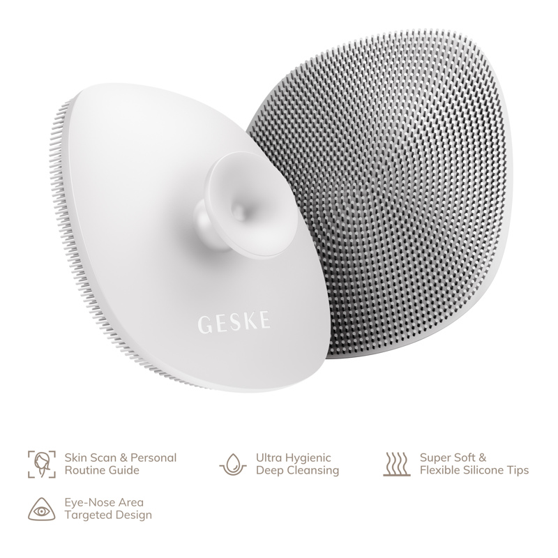 Щетка для лица GESKE Facial Brush 4в1 с держателем white Щетка для лица GESKE Facial Brush 4в1 с держателем white