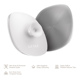 Щетка для лица GESKE Facial Brush 4в1 с держателем white Щетка для лица GESKE Facial Brush 4в1 с держателем white