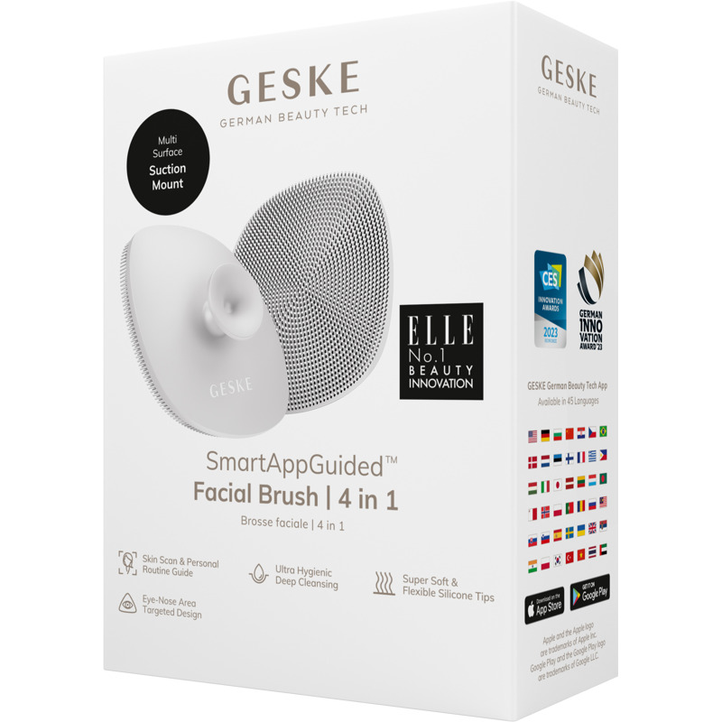 Щетка для лица GESKE Facial Brush 4в1 с держателем white Щетка для лица GESKE Facial Brush 4в1 с держателем white