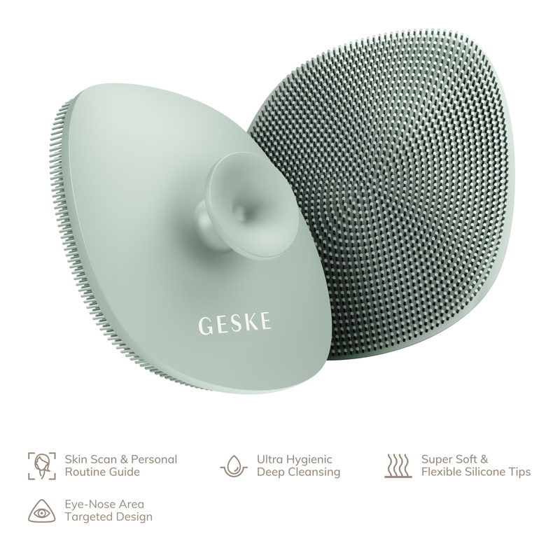 Щітка для обличчя GESKE Facial Brush 4в1 з утримувачем green Щітка для обличчя GESKE Facial Brush 4в1 з утримувачем green