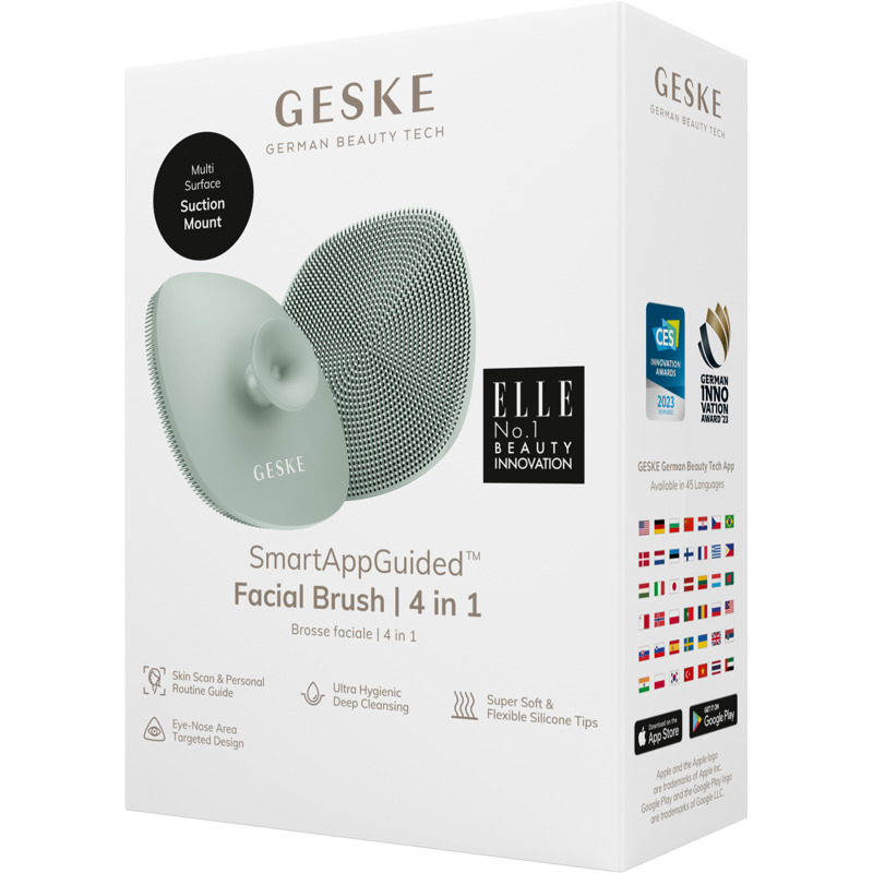 Щітка для обличчя GESKE Facial Brush 4в1 з утримувачем green Щітка для обличчя GESKE Facial Brush 4в1 з утримувачем green